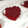 Boîte de roses éternelles en forme de coeur